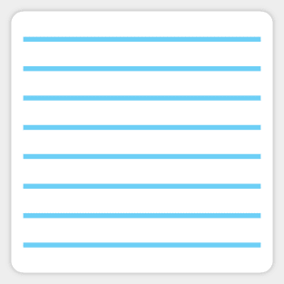 Narrow turquoise and white stripes 3 Sticker